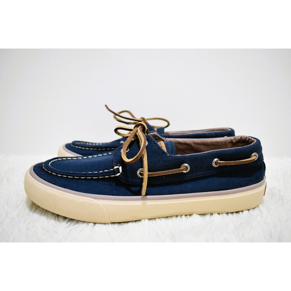 Sperry Bahama II Canvas Nautical Unisex Boat Shoe STS25537 - Men's 7.5 M
